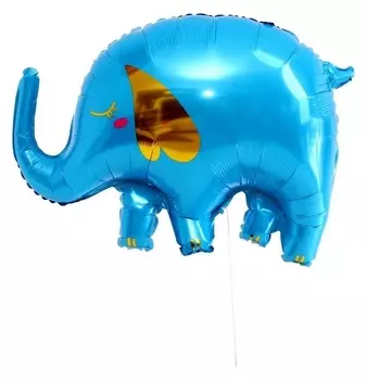 Шар фольгированный 24" «Слон», голубой