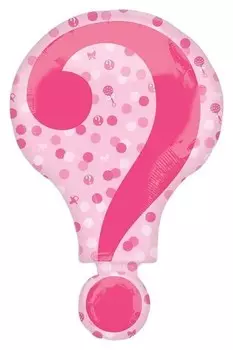 Шар фольгированный 25" «Знак вопроса. гендер пати», фигура, цвет розовый