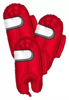 Шар фольгированный 26" «Космонавтик», фигура, набор 3 шт., цвет красный