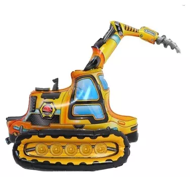 Шар фольгированный 28" «Бурильная установка» на гусеницах