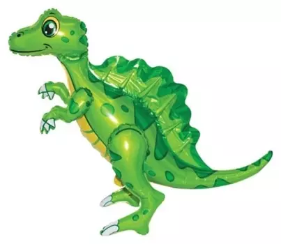 Шар фольгированный 30 «Динозавр спинозавр», ходячая фигура, цвет зелёный, 1 шт. в упаковке