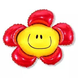 Шар фольгированный 30" «Красный цветок»