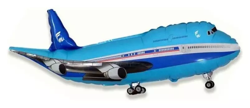Шар фольгированный 30" «Самолёт», цвет синий