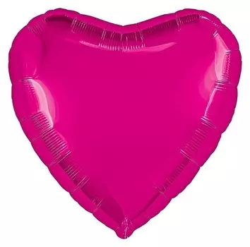 Шар фольгированный 30", сердце, цвет фуксии