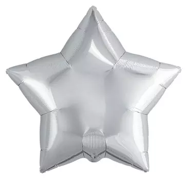 Шар фольгированный 30", звезда, цвет серебро