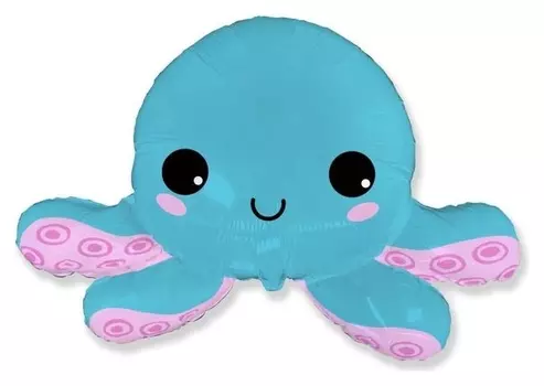 Шар фольгированный 31" «Осьминог», фигура