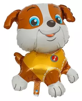 Шар фольгированный 31" «Щенок в жёлтом»