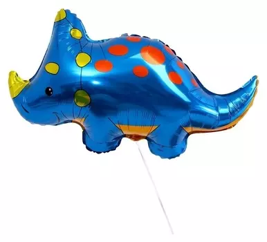 Шар фольгированный 31" «Синий милый дино»