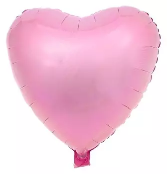 Шар фольгированный 32" «Сердце», цвет светло-розовый