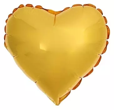 Шар фольгированный 32" «Сердце», цвет золотой