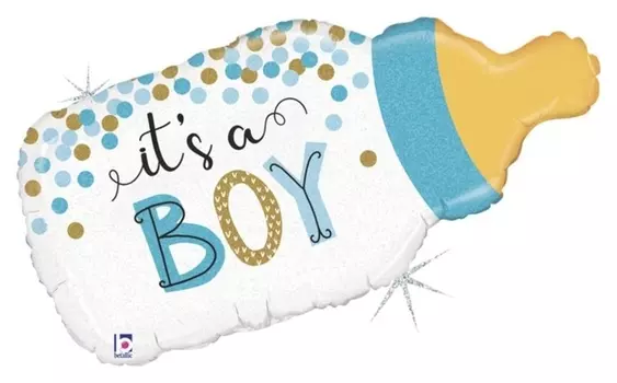 Шар фольгированный 33" «Бутылочка для мальчика», фигура