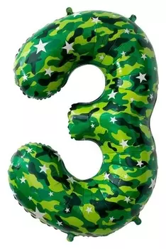 Шар фольгированный 34""3", камуфляж 131013