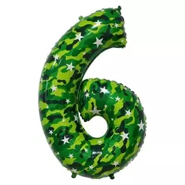 Шар фольгированный 34""6", камуфляж 131016