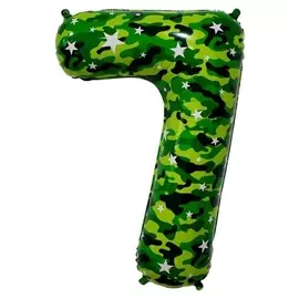 Шар фольгированный 34""7", камуфляж 131017