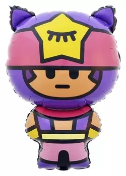 Шар фольгированный 34 «Бравл старс. сэнди», фигура, 1 шт.