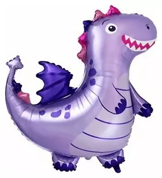 Шар фольгированный 36" «Дракон», фигура, цвет фиолетовый