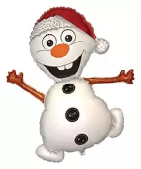 Шар фольгированный 36" «Снеговик весёлый», фигура