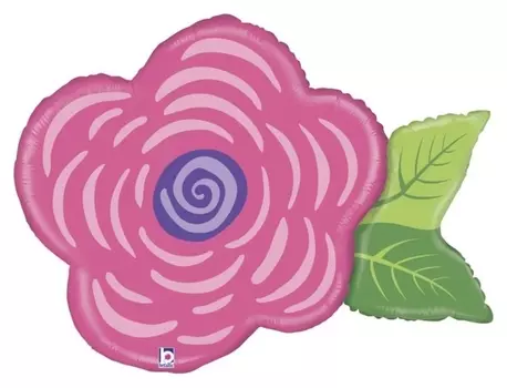 Шар фольгированный 37" «Цветок розовый», фигура
