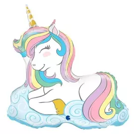 Шар фольгированный 39" «Единорог», макаронс