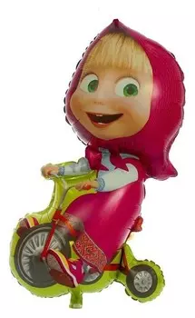 Шар фольгированный 39" «Маша на велосипеде»
