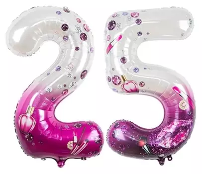 Шар фольгированный 40"цифра 25"девичьи радости"