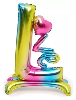 Шар фольгированный 40" «Любовь в одной букве», градиент