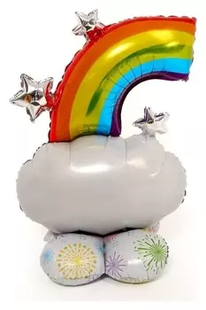 Шар фольгированный 40" «Радуга на подставке»