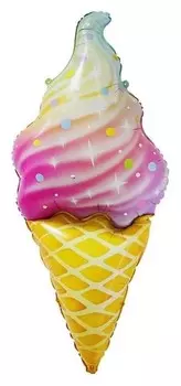 Шар фольгированный 47"фигура"искрящееся мороженое"