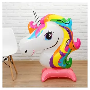 Шар фольгированный 57" «Единорог», на ножках