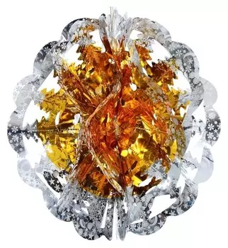 Шар фольгированный D-30 см "Ёлочки"