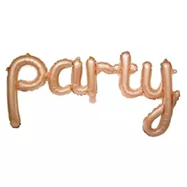 Шар фольгированный «Надпись», Party, розовое золото, в упаковке 1 шт .
