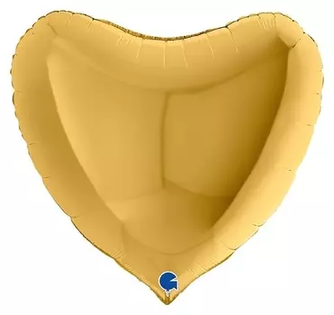 Шар фольгированный сердце 36" металлик Gold