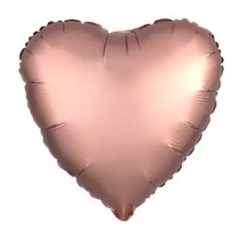 Шар фольгированный "Сердце", розовое золото
