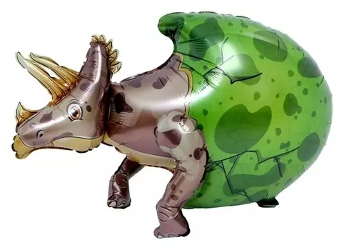 Шар-игрушка фольгированный 20" «Трицератопс в скорлупе»