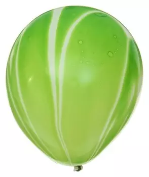 Шар латексный 10" «Мрамор», набор 5 шт., цвет зелёный