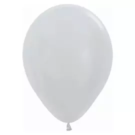 Шар латексный 10", перламутр, набор 100 шт., цвет серебро