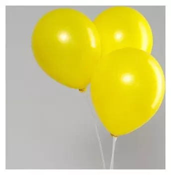 Шар латексный 10", стандарт, набор 100 шт, цвет желтый