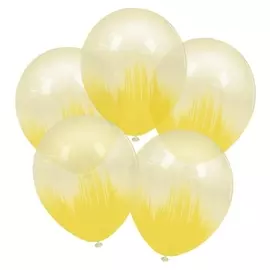 Шар латексный 12" «Браш», жёлтый хрусталь, кристалл, набор 5 шт.
