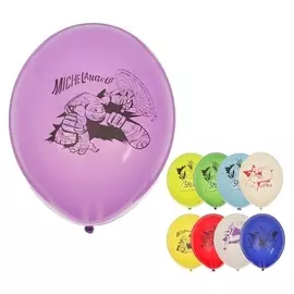 Шар латексный 12" «Черепашки-ниндзя», пастель, 2-сторонний рисунок, набор 50 шт.