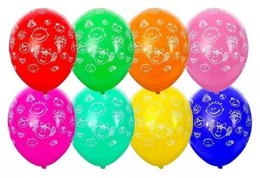 Шар латексный 12" «Детские улыбки», пастель, набор 50 шт.