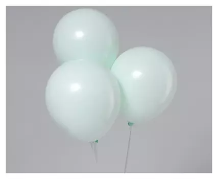 Шар латексный 12" «Макарун», набор 5 шт., цвет зелёный