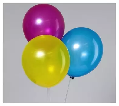 Шар латексный 12", металл, набор 5 шт.