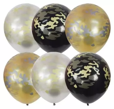 Шар латексный 12" «Милитари», 5-сторонний, набор 25 шт.