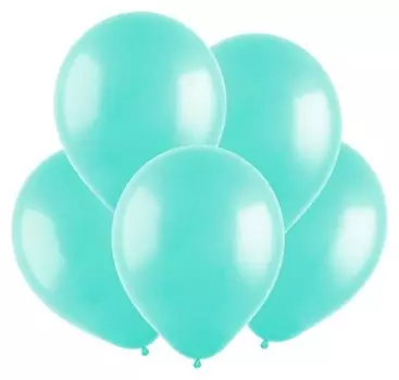 Шар латексный 12", пастель, набор 100 шт., морская волна