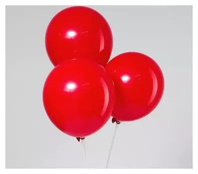 Шар латексный 12", пастель, набор 25 шт., цвет красный