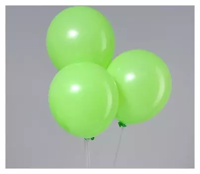 Шар латексный 12", пастель, набор 50 шт., цвет салатовый