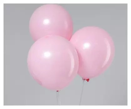 Шар латексный 12", пастель, набор 50 шт., цвет светло-розовый
