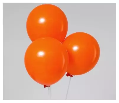 Шар латексный 12", пастель, набор 5 шт., цвет оранжевый