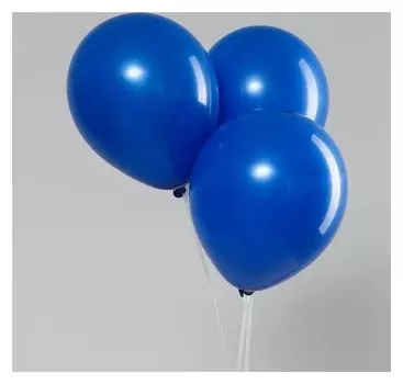 Шар латексный 12", пастель, набор 5 шт., цвет тёмно-синий