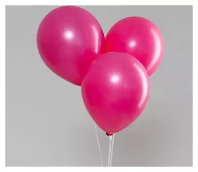 Шар латексный 12", стандарт, набор 12 шт, цвет фуксия